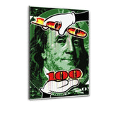 100 Dollars #2 - Plexiglasbild - Hustling Sharks