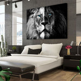 Lion b/w - Mockup mit Hintergrund 3 - Hustling Sharks