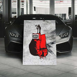 Work Hard - nicht nur im Ring! - Mockup mit Hintergrund 1 - Hustling Sharks