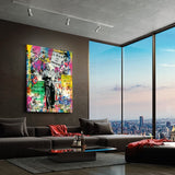 Leinwandbild mit Hintergrund 3 - LOVE IS THE ANSWER - Hustling Sharks