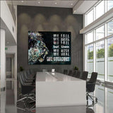 FALL, HEAL AND OVERCOME! - Mockup mit Hintergrund 2 - Hustling Sharks