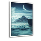 Above The Clouds - Leinwandbild mit Schattenfuge "weiß"- Hustling Sharks