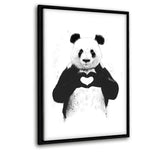 All You Need Is Love - Leinwandbild mit Schattenfuge "schwarz" - Hustling Sharks