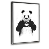 All You Need Is Love - Leinwandbild mit Schattenfuge "silber" - Hustling Sharks