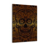 Alu-Dibond Bild - Gold Sugar Skull - Hustling Sharks