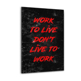 Alu-Dibond Bild - WORK TO LIVE - rot - Hustling Sharks