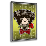 Apes And Roses #1 - Leinwandbild mit Schattenfuge "silber"- Hustling Sharks