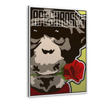 Apes And Roses #2 - Alu-Dibond Bild - Hustling Sharks