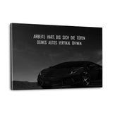 ARBEITE HART FÜR DEINE TRÄUME - Plexiglasbild - Hustling Sharks