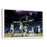 DUNK IT! - Leinwandbild mit Schattenfuge "weiß" - Hustling Sharks