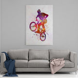 BMX Love - Leinwandbild mit Hintergrund 1 - Hustling Sharks