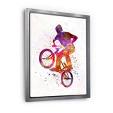 BMX Love - Leinwandbild mit Rahmen "silber" - Hustling Sharks