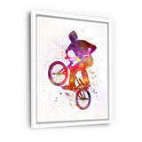 BMX Love - Leinwandbild mit Rahmen "weiß" - Hustling Sharks