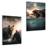 Bärenbande-Bundle | Alu-Dibond Bild Bundle | Hustling Sharks