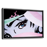 Beautiful Eyes - Leinwandbild mit Schattenfuge "silber" - Hustling Sharks