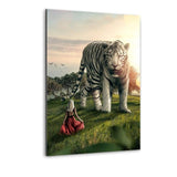 Beauty And The Tiger - Alu-Dibond Bild - Hustling Sharks