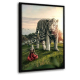 Beauty And The Tiger - Leinwand mit Schattenfuge "schwarz" - Hustling Sharks