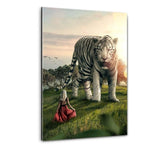 Beauty And The Tiger - Plexiglasbild - Hustling Sharks