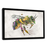 Bee World - Leinwandbild mit Schattenfuge "schwarz" - Hustling Sharks