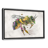 Bee World - Leinwandbild mit Schattenfuge "silber" - Hustling Sharks