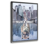 BELIVE IN YOURSELF. - Leinwandbild mit Schattenfuge "silber" - Hustling Sharks