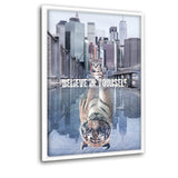 BELIVE IN YOURSELF. - Leinwandbild mit Schattenfuge "weiß" - Hustling Sharks
