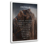 Erfolgs-Bundle | Leinwand mit Rahmen "weiß" - Berg des Erfolges | Hustling Sharks