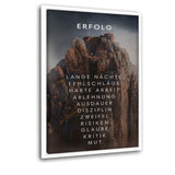 Berg des Erfolgs - Leinwand mit Schattenfuge "weiß" - Hustling Sharks