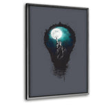 Big City Lights #1 - Leinwandbild mit Schattenfuge "silber" - Hustling Sharks