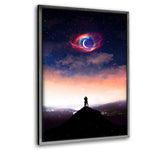 Big Galaxy Love - Leinwandbild mit Schattenfuge "silber" - Hustling Sharks