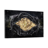 Die Tasche voller Bitcoins - Plexiglasbild - Hustling Sharks