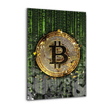 Binary Bitcoin - Alu-Dibond Bild - Hustling Sharks