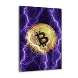 Electrified Bitcoin - purple - Plexiglasbild - Hustling Sharks