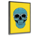 Blue Skull - Leinwandbild mit Schattenfuge "silber" - Hustling Sharks