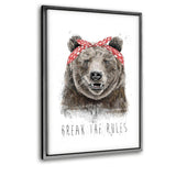 Break The Rules - Leinwandbild mit Schattenfuge "silber" - Hustling Sharks