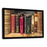 BÜCHERREGAL DES ERFOLGS - Leinwandbild mit Schattenfuge "schwarz" - Hustling Sharks