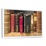 BÜCHERREGAL DES ERFOLGS - Leinwandbild mit Schattenfuge "weiß" - Hustling Sharks