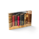 Bücherregal des Erfolgs - Acrylglasblock 30x20 - Hustling Sharks