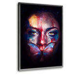 Butterfly Mouth - Leinwandbild mit Schattenfuge "silber" - Hustling Sharks