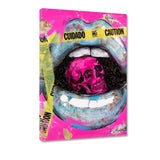 CAUTION LIPS - Leinwandbild - Hustling Sharks