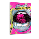 CAUTION LIPS - Plexiglasbild - Hustling Sharks