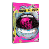 CAUTION LIPS - Plexiglasbild - Hustling Sharks