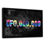 CFO.000.000 - Leinwandbild mit Schattenfuge "schwarz" - Hustling Sharks