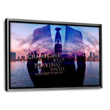 The Champion. - Leinwandbild mit Schattenfuge "silber" - Hustling Sharks