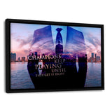 The Champion. - Leinwandbild mit Schattenfuge "schwarz" - Hustling Sharks