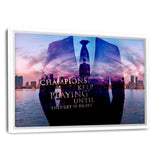 The Champion. - Leinwandbild mit Schattenfuge "weiß" - Hustling Sharks