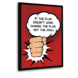 CHANGE THE PLAN, NOT THE GOAL - Leinwandbild mit Schattenfuge "schwarz"- Hustling Sharks