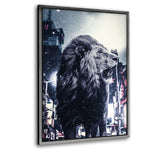 City Jungle - Leinwandbild mit Schattenfuge "silber" - Hustling Sharks