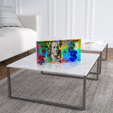 Colorful Benjamin-30x15cm-Acrylglasblock mit Hintergrund-Hustling Sharks