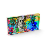 Colorful Benjamin-30x15cm-Acrylglasblock-Hustling Sharks